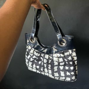 Cow print Hand bag w Leather straps